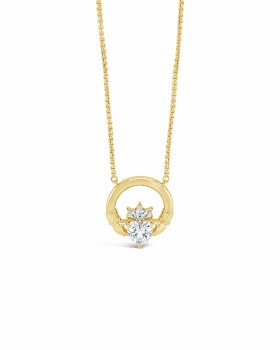 Seala Claddagh Pendant/Chain Gold 22mm