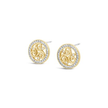 Seala Circle Earring Trinity Stud Gold