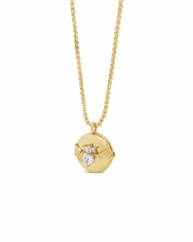 Seala Claddagh Locket/Chain Gold