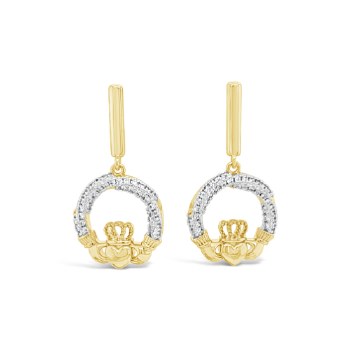 Seala Claddagh Earring Stud Gold 13mm