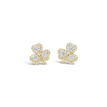Seala Clover Earring Gold/Clear CZ