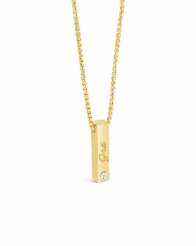 Seala 'Gra' Bar Pendant/Chain Gold