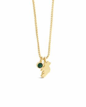 Seala Ireland Map Pendant/Chain Gold Charm