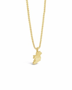 Seala Ireland Map Pendant/Chain Gold