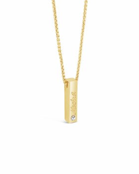 Seala 'Mo chroi' Bar Pendant/Chain Gold