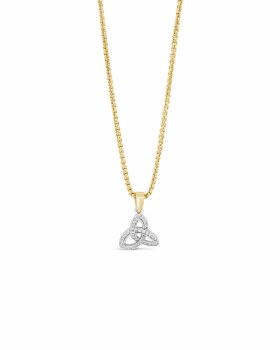 Seala Stone Set Trinity Pendant 2-Tone 12mm
