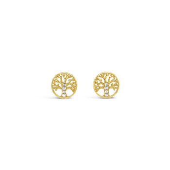 Seala Tree of Life Stud Earring Gold