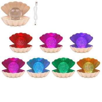 Seashell Lamp Glitter Sand Colour Changing