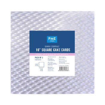 10" Cake Card Set of 3 Square
