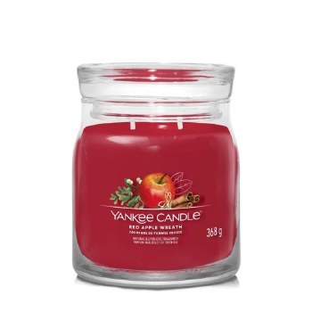 Signature Medium Jar Red Apple Wreath