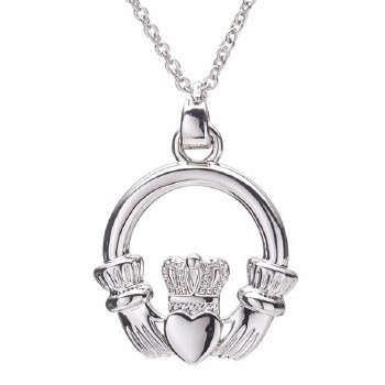 Newgrange Living Silver Claddagh Pendant