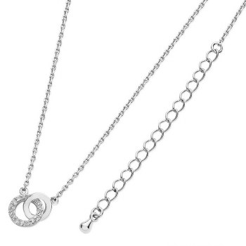 Tipperary Crystal Silver &amp; CZ Circle Pendant