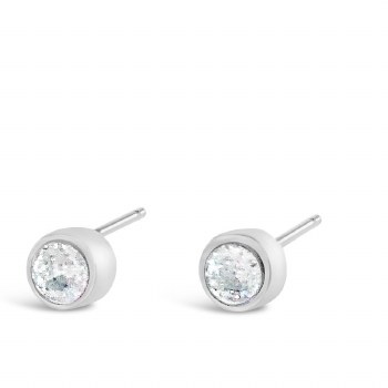 Absolute Jewellery Silver Diamond Earrings HCE400