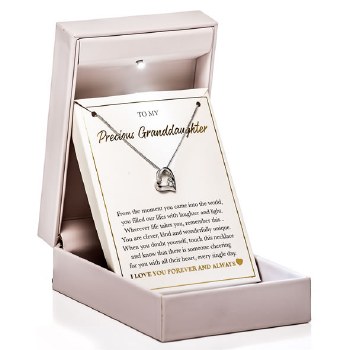Newgrange Living Silver Heart Gran DaughPendant