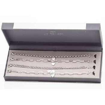 Newgrange Living Jewellery Silver Stackable Bracelets Set of 4