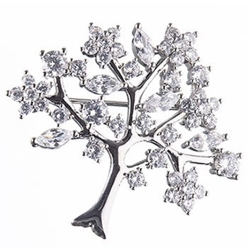 Newgrange Living Silver Tree of Life Brooch
