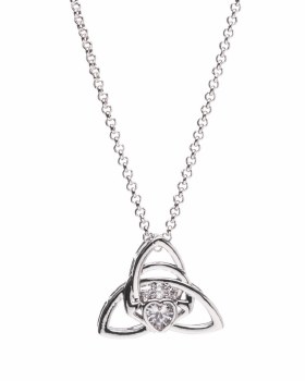Newgrange Living Silver Trinity Knot Pendant