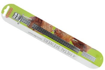 Skewers Metal Flat Set of 4