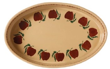 Nicholas Mosse Pottery Small Oval Dish Apple