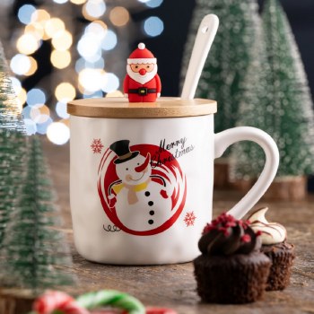 Belleek Snowman Lidded Mug