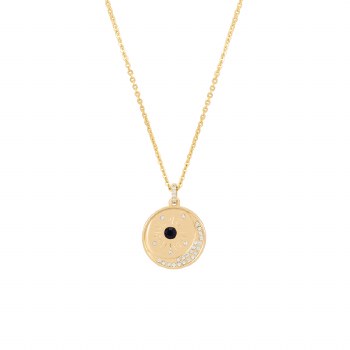 Tipperary Crystal Soleil Sun and Moon Pendant Gold