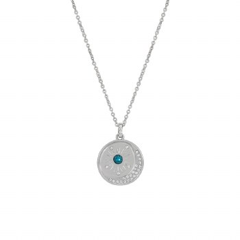 Tipperary Crystal Soleil Sun and Moon Pendant Silver