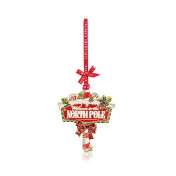 Tipperary Crystal Sparkle North Pole Sign Decoration