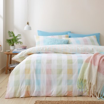 Spring Check Pastel Single Duvet