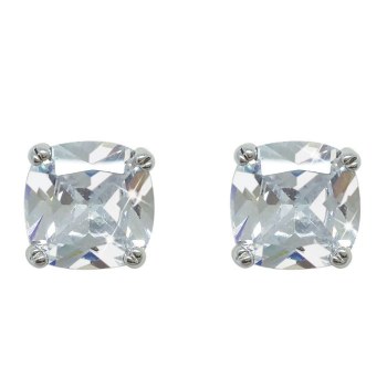 Tipperary Crystal Square Silver Earrings