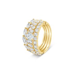 Absolute Jewellery Stack Ring Gold Large RG169GL-L