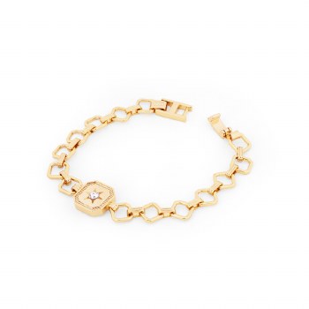 Tipperary Crystal Star Compass Bracelet Gold