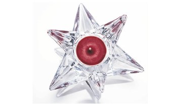 Newgrange Living Star Glass T-Light Holder Red