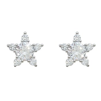 Tipperary Crystal Star Silver Earrings
