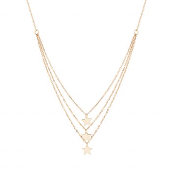 Tipperary Crystal Star Triple Necklace Gold