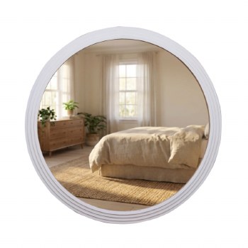 Tara Lane Stepped Round Mirror Oyster