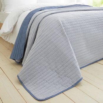 Stripe Blue Bedspread