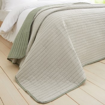 Stripe Green Bedspread