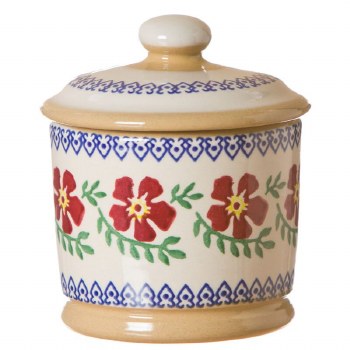 Nicholas Mosse Pottery Sugar Bowl with Lid Old Rose