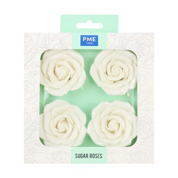 Sugar Rose 62mm White Set of 4