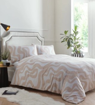 Super King Duvet Retro Wave Natural