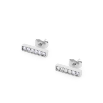 Tipperary Crystal  T-Bar Earring Silver CZ