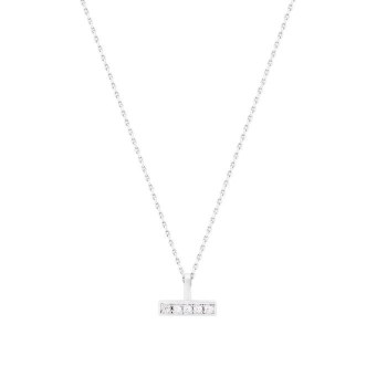 Tipperary Crystal  T-Bar Pendant Silver CZ