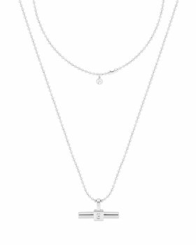 Tipperary Crystal T-Bar Pendant Silver