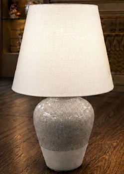 Grange Living Table Lamp Grey &amp; White DC70
