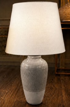 Grange Living Table Lamp Grey &amp; White Tall  DC71