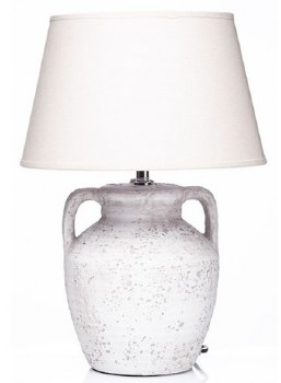 Grange Living Table Lamp &amp; Shade Stone Ceramic