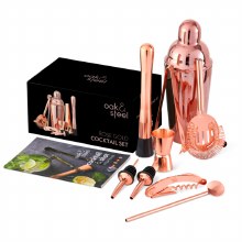 Oak & Steel 10 Pcs Cocktail Set Rose Gold