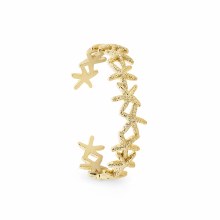 Tipperary Crystal Under The Sea Starfish Bangle Gold