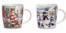 Newgrange Living Santa & Snowman Mug Pair