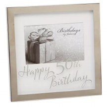50th Birthday Mirror 4x6 Frame